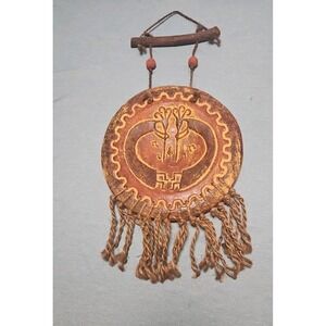 Kokopelli Wall Art: Clay, Wood And Rope‎